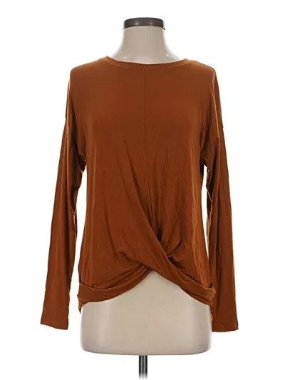 Pre-owned Lou & Grey For Loft Long Sleeve T-shirt In Brown