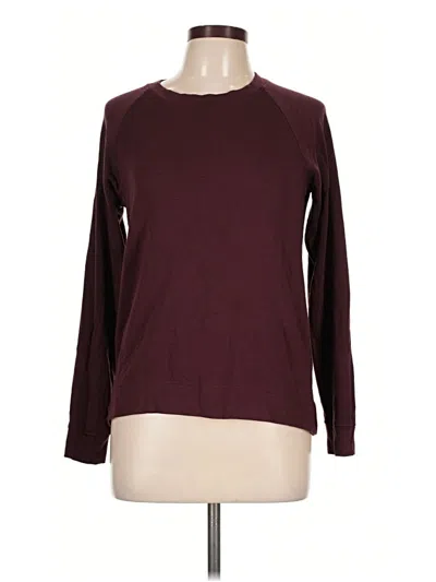 Pre-owned Lou & Grey For Loft Long Sleeve T-shirt In Burgundy