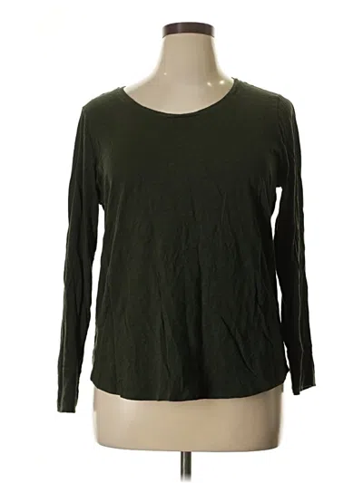 Pre-owned Lou & Grey For Loft Long Sleeve T-shirt In Green