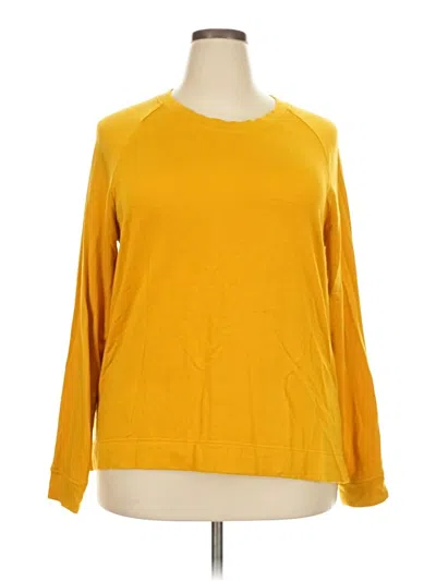 Pre-owned Lou & Grey For Loft Long Sleeve T-shirt In Yellow