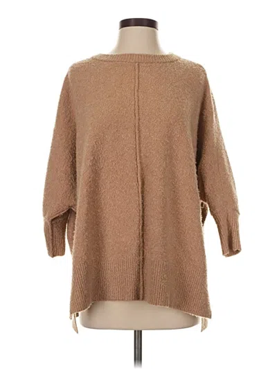 Pre-owned Lou & Grey For Loft Poncho In Brown