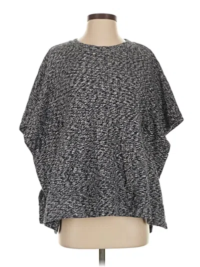 Pre-owned Lou & Grey For Loft Poncho In Gray
