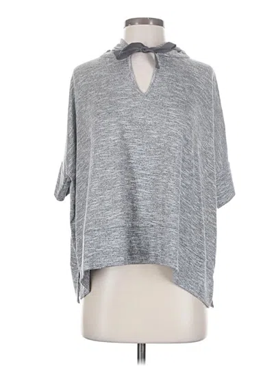 Pre-owned Lou & Grey For Loft Poncho In Gray