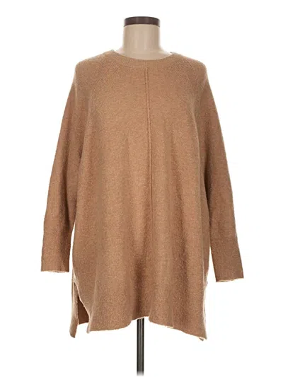 Pre-owned Lou & Grey For Loft Poncho In Tan