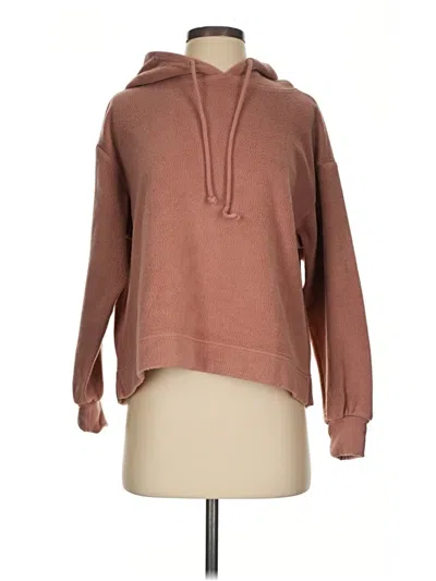 Pre-owned Lou & Grey For Loft Pullover Hoodie In Brown