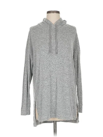 Pre-owned Lou & Grey For Loft Pullover Hoodie In Gray