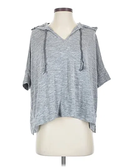 Pre-owned Lou & Grey For Loft Pullover Hoodie In Gray