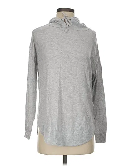 Pre-owned Lou & Grey For Loft Pullover Hoodie In Gray