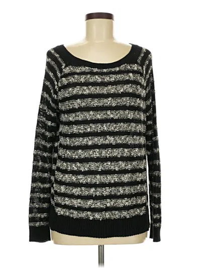 Pre-owned Lou & Grey For Loft Pullover Sweater In Black