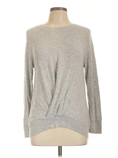 Pre-owned Lou & Grey For Loft Pullover Sweater In Gray