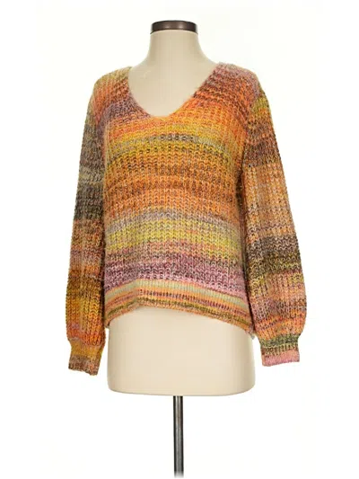 Pre-owned Lou & Grey For Loft Pullover Sweater In Orange