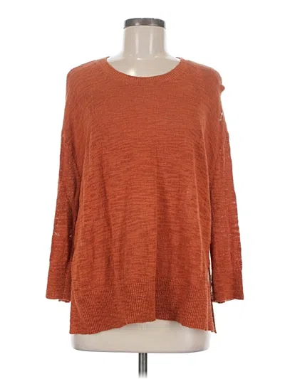 Pre-owned Lou & Grey For Loft Pullover Sweater In Orange