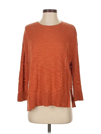 Pre-owned Lou & Grey For Loft Pullover Sweater In Orange