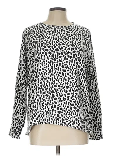 Pre-owned Lou & Grey For Loft Pullover Sweater In Silver