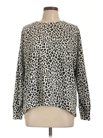 Pre-owned Lou & Grey For Loft Pullover Sweater In Silver