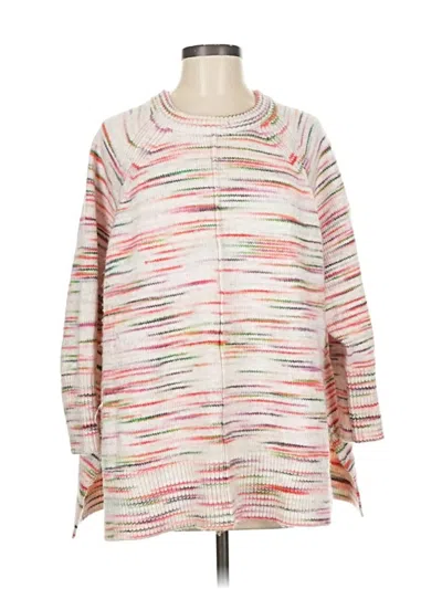 Pre-owned Lou & Grey For Loft Pullover Sweater In White