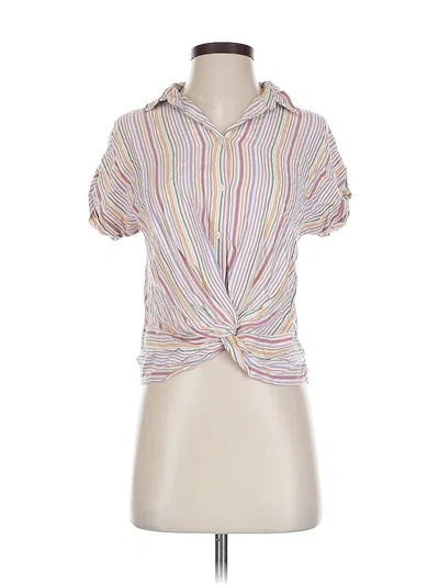 Pre-owned Lou & Grey For Loft Short Sleeve Blouse In Pink