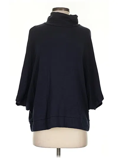 Pre-owned Lou & Grey For Loft Short Sleeve Turtleneck In Blue