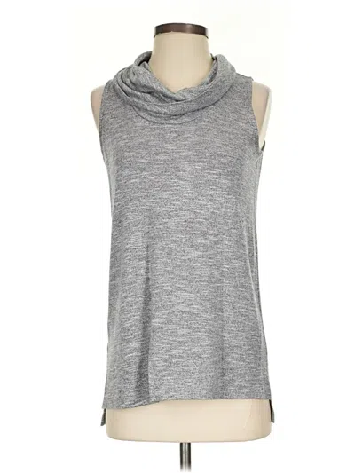 Pre-owned Lou & Grey For Loft Sleeveless Top Gray Cowl Neck Tops