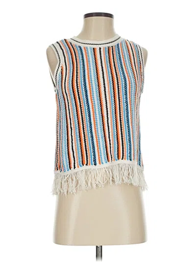 Pre-owned Lou & Grey For Loft Sweater Vest In Ivory