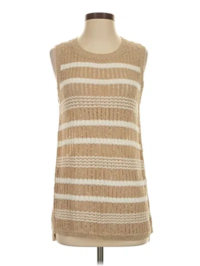Pre-owned Lou & Grey For Loft Sweater Vest In Tan
