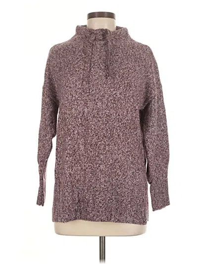 Pre-owned Lou & Grey For Loft Turtleneck Sweater In Burgundy