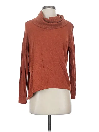 Pre-owned Lou & Grey For Loft Turtleneck Sweater In Orange