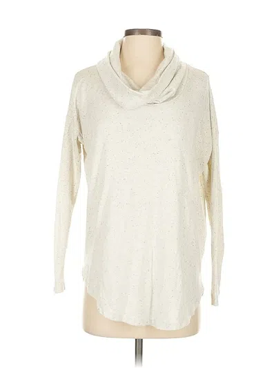 Pre-owned Lou & Grey For Loft Turtleneck Sweater In White