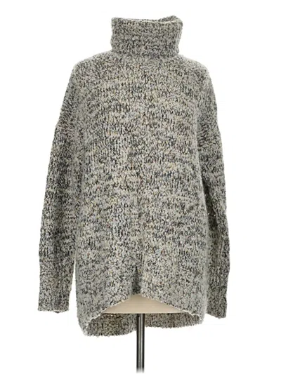 Pre-owned Lou & Grey For Loft Turtleneck Sweater In White