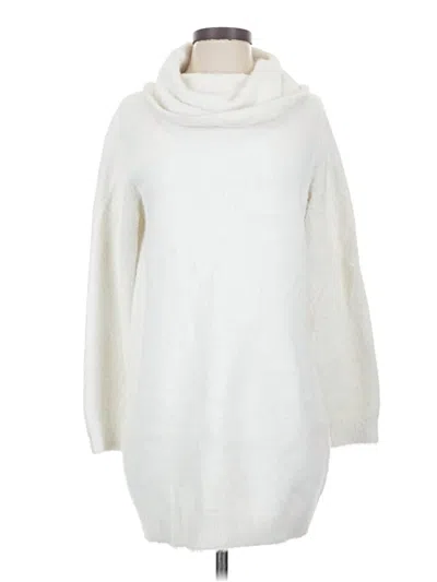 Pre-owned Lou & Grey For Loft Turtleneck Sweater In White
