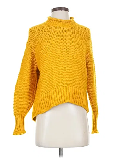 Pre-owned Lou & Grey For Loft Turtleneck Sweater In Yellow