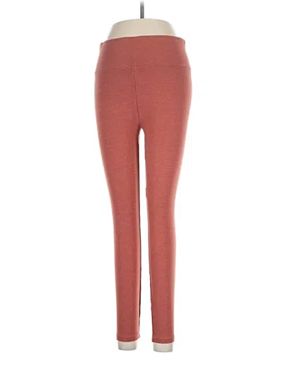 Pre-owned Lou & Grey For Loft Yoga Pants In Burgundy