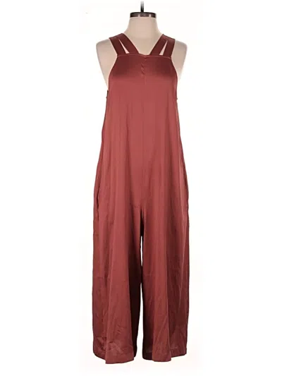 Pre-owned Lou & Grey Jumpsuit In Burgundy