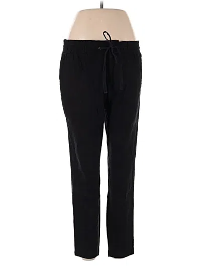 Pre-owned Lou & Grey Linen Pants In Black