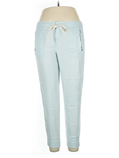 Pre-owned Lou & Grey Linen Pants In Blue