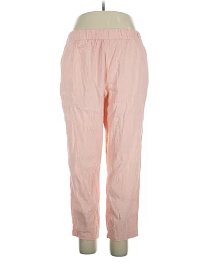 Pre-owned Lou & Grey Linen Pants In Pink