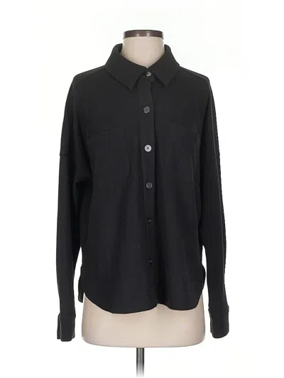 Pre-owned Lou & Grey Long Sleeve Blouse In Black