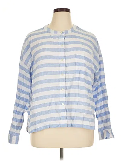 Pre-owned Lou & Grey Long Sleeve Blouse In Blue