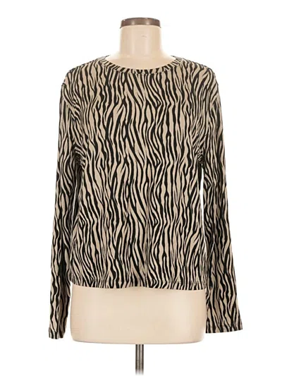 Pre-owned Lou & Grey Long Sleeve Blouse In Brown