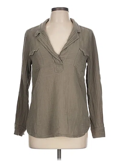 Pre-owned Lou & Grey Long Sleeve Blouse In Gray