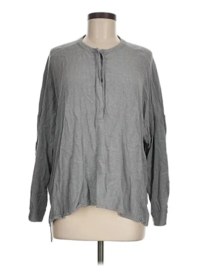 Pre-owned Lou & Grey Long Sleeve Blouse In Gray
