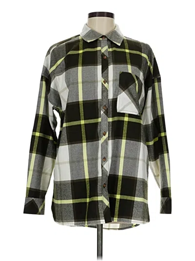 Pre-owned Lou & Grey Long Sleeve Blouse In Green