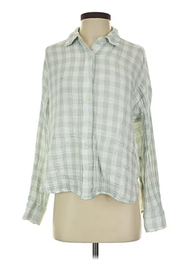 Pre-owned Lou & Grey Long Sleeve Blouse In Green