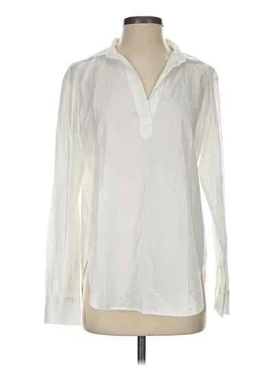 Pre-owned Lou & Grey Long Sleeve Blouse In Ivory