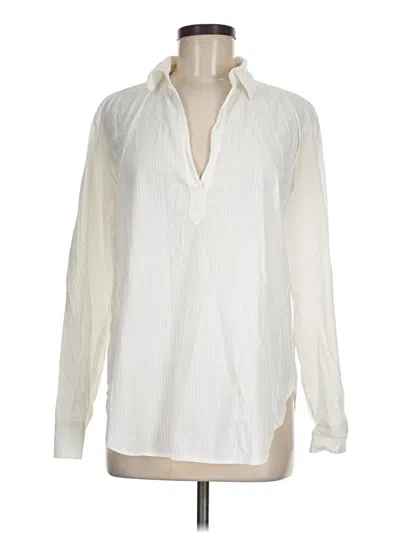 Pre-owned Lou & Grey Long Sleeve Blouse In Ivory