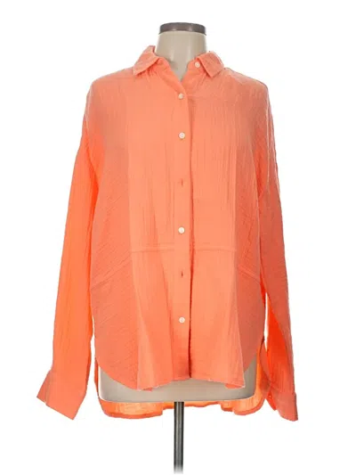 Lou & Grey Long Sleeve Blouse In Orange