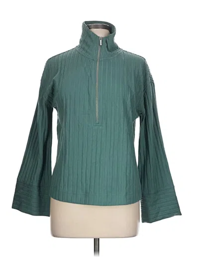 Pre-owned Lou & Grey Long Sleeve Blouse In Teal
