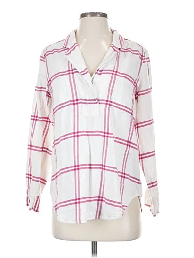 Pre-owned Lou & Grey Long Sleeve Blouse In White