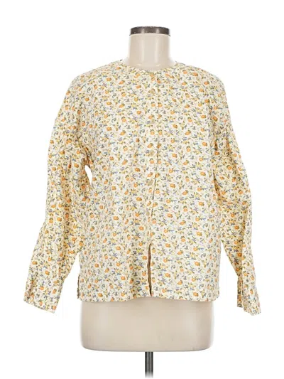 Pre-owned Lou & Grey Long Sleeve Blouse In Yellow