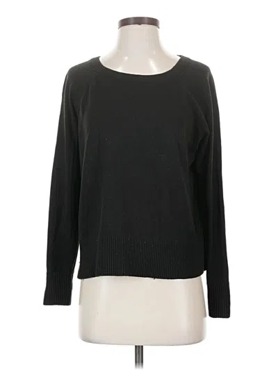 Pre-owned Lou & Grey Long Sleeve Top Black Boatneck Tops